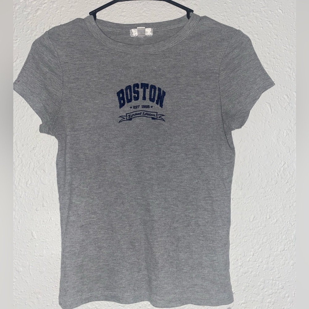 Gray Boston Graphic T-Shirt